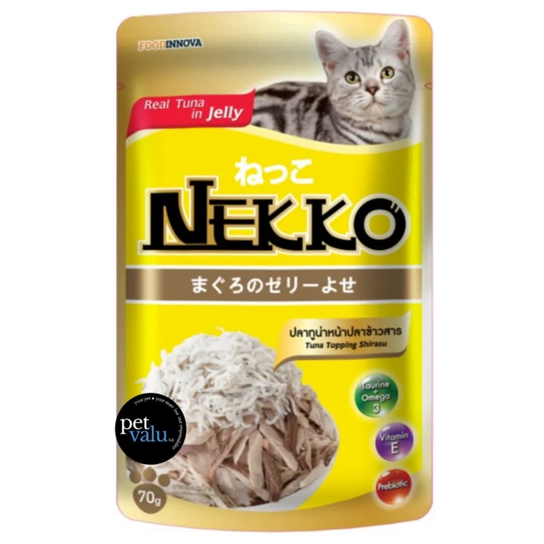 Nekko Pouch Tuna Topping Shirasu 70gm